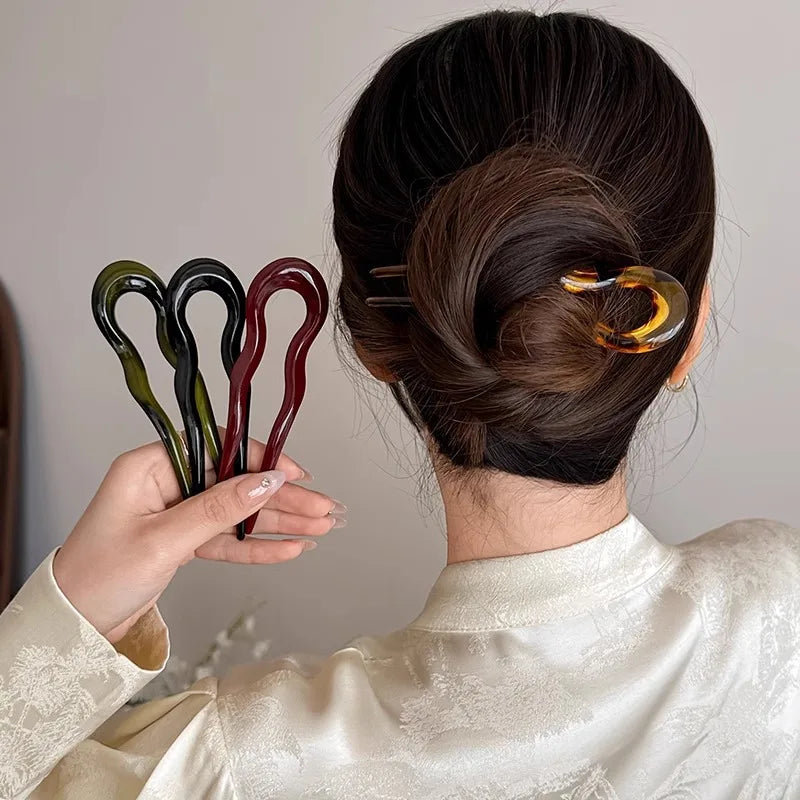 U-Shaped Hair Fork  Acrylic